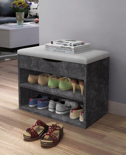 Изображение товара Тумба в прихожую Артём-Мебель Этна СН 122.07 (бетон спаркс)