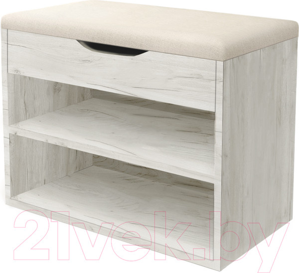 Изображение товара Тумба в прихожую Артём-Мебель Этна СН 122.07 (дуб крафт белый)