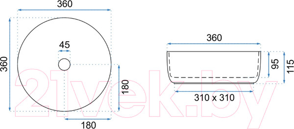 Изображение товара Умывальник REA Sami U8703
