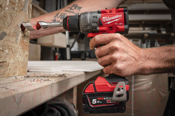 Изображение товара Аккумуляторная дрель-шуруповерт Milwaukee M18 FDD3-0X / 4933479862