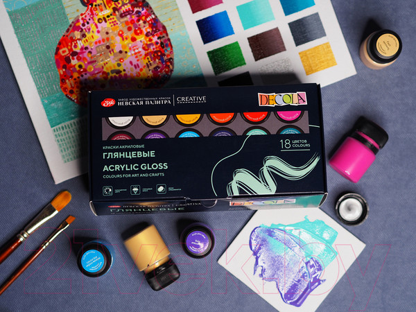 Изображение товара Акриловые краски Decola Глянцевые / 29412149 (18шт)