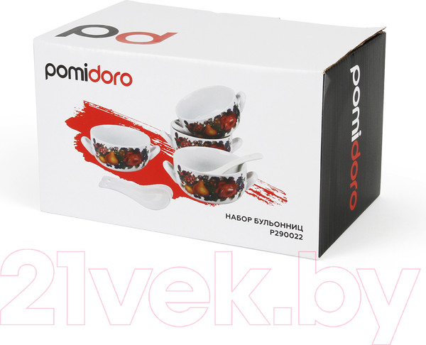 Изображение товара Набор чаш бульонных Pomi d'Oro P290022 (с ложками)