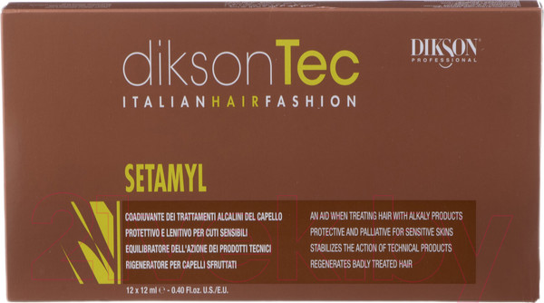 Изображение товара Ампулы для волос Dikson Setamyl При любой щелочной обработке волос (12x12мл)