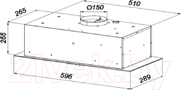Изображение товара Вытяжка скрытая Konigin Aerin 60 (черный)