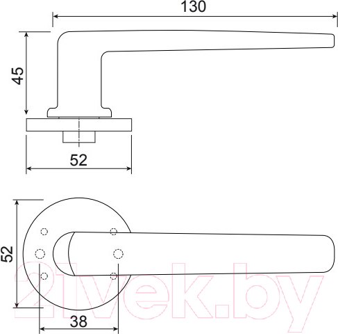 Изображение товара Ручка дверная Code Deco Slim H-40136-A-NISM