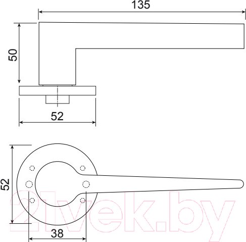 Изображение товара Ручка дверная Code Deco Slim H-40137-A-NISM