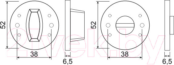 Изображение товара Фиксатор дверной защелки Code Deco Slim WC-4020-BLM