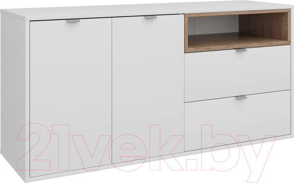 Изображение товара Тумба Аквилон №3 1330 (белое сияние/дуб ирландский)