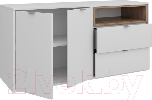 Изображение товара Тумба Аквилон №3 1330 (белое сияние/дуб ирландский)