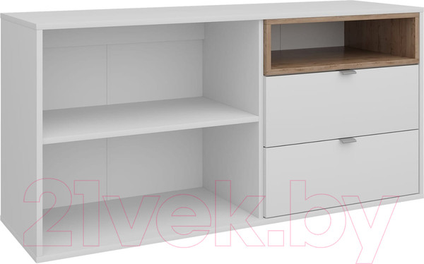 Изображение товара Тумба Аквилон №3 1330 (белое сияние/дуб ирландский)