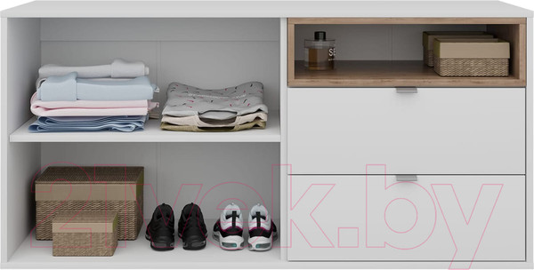 Изображение товара Тумба Аквилон №3 1330 (белое сияние/дуб ирландский)