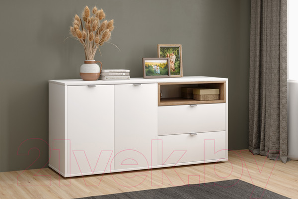 Изображение товара Тумба Аквилон №3 1330 (белое сияние/дуб ирландский)