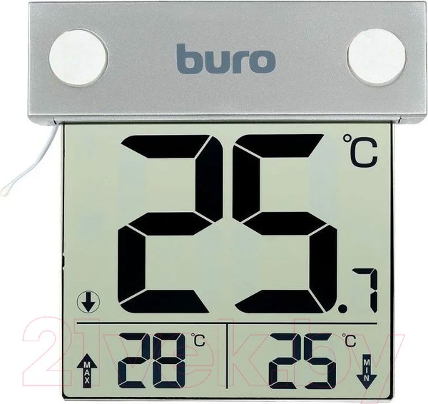 Изображение товара Термометр комнатный Buro P-6041 (серебристый)