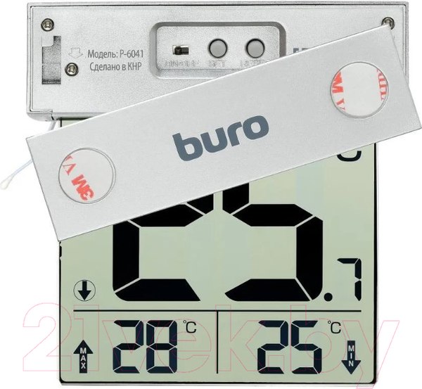Изображение товара Термометр комнатный Buro P-6041 (серебристый)