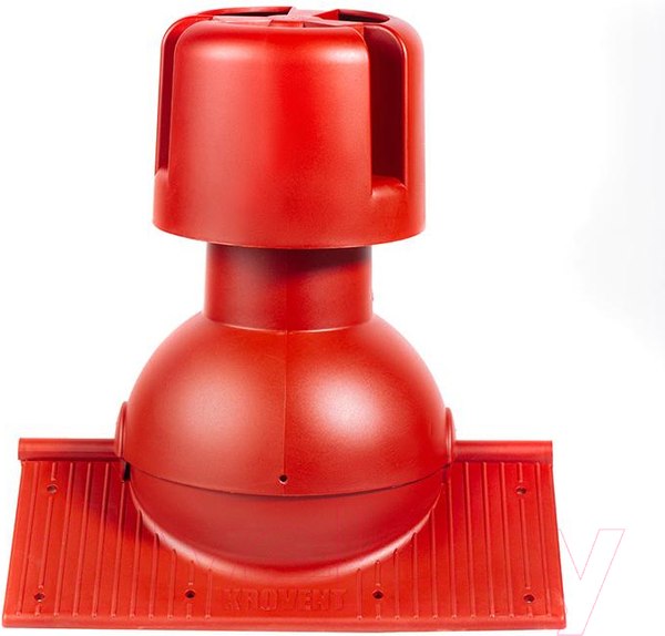Изображение товара Аэратор коньковый Krovent Pipe-Cone для любого типа кровли RAL 3009 (красный)