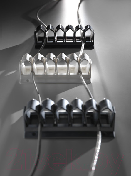 Изображение товара Кабельный органайзер ASA Plastici Cable Grip 1001000001 (6 петель, черный)