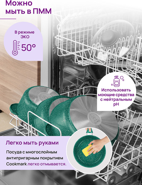 Изображение товара Сковорода Elan Gallery Гармония вкуса / 120637 (изумруд)