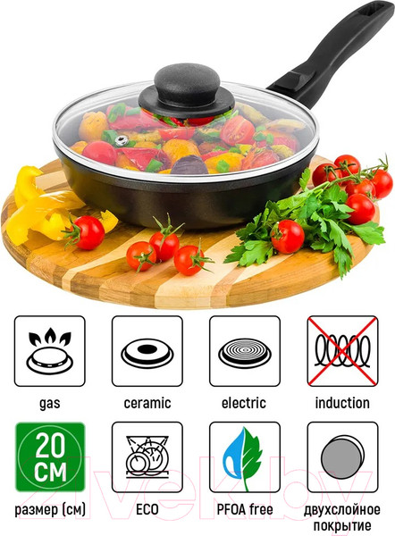 Изображение товара Сковорода Elan Gallery Гармония вкуса / 120299 (черный оникс)