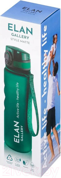 Изображение товара Бутылка для воды Elan Gallery Style Matte / 280143 (темно-зеленый)