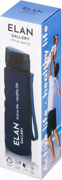 Изображение товара Бутылка для воды Elan Gallery Style Matte / 280145 (темно-синий)