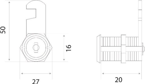 Изображение товара Замок почтовый Trodos Italy 20 (хром)