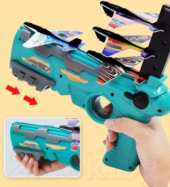 Изображение товара Бластер игрушечный Top Goods Катапульта с летающими самолетами AX269-G4