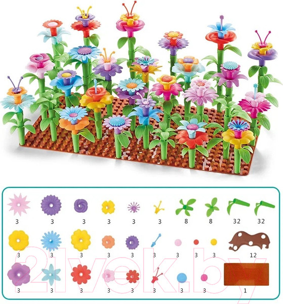 Изображение товара Конструктор Top Goods Цветочный сад 7171
