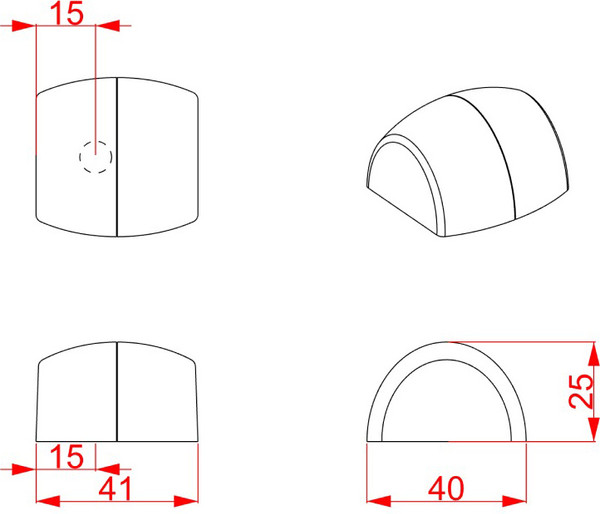 Изображение товара Ограничитель дверной Cebi C610 PC35 (матовое золото полимер)