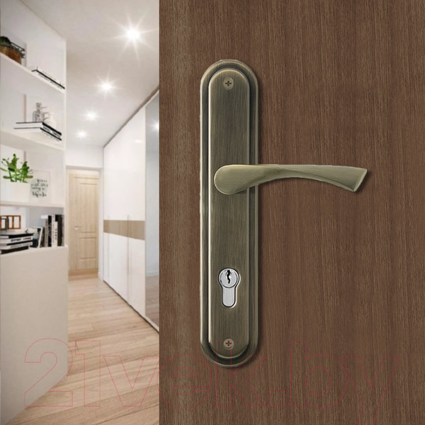 Изображение товара Ручка дверная Trodos AL76/85-L (алюминий, бронза)