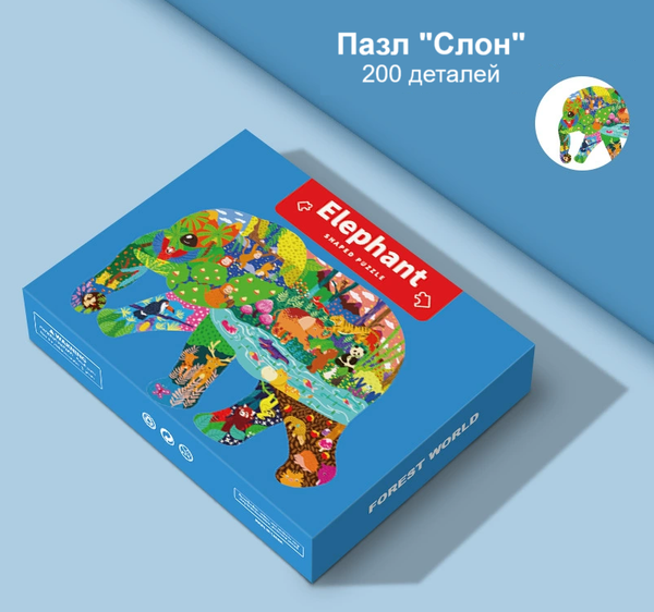 Изображение товара Пазл Top Goods Слон CH-02-006