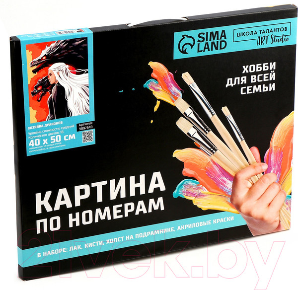 Изображение товара Картина по номерам Школа талантов Хозяйка драконов / 9897649