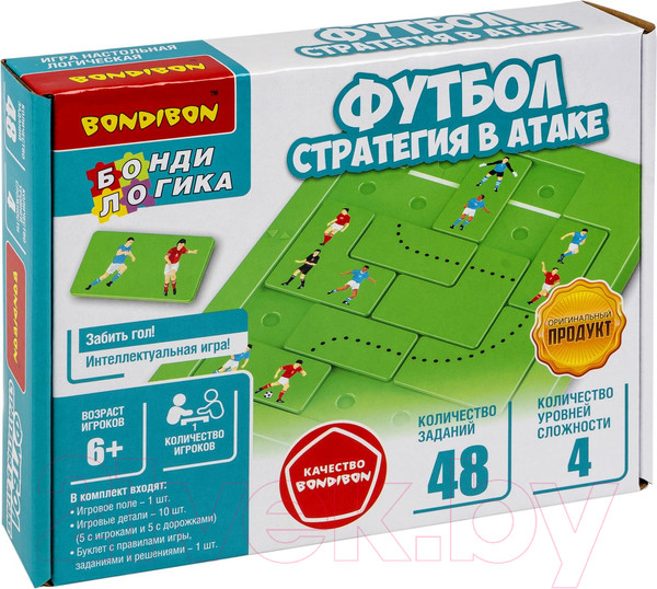 Изображение товара Игра-головоломка Bondibon БондиЛогика Фeтбол. Стратегия в атаке / ВВ6262