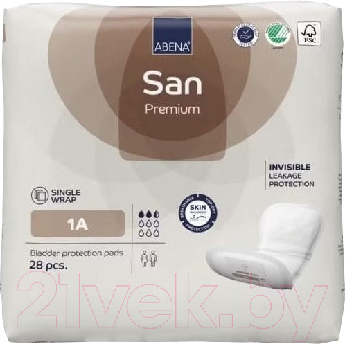 Изображение товара Прокладки урологические Abena San 1А Premium (28шт)