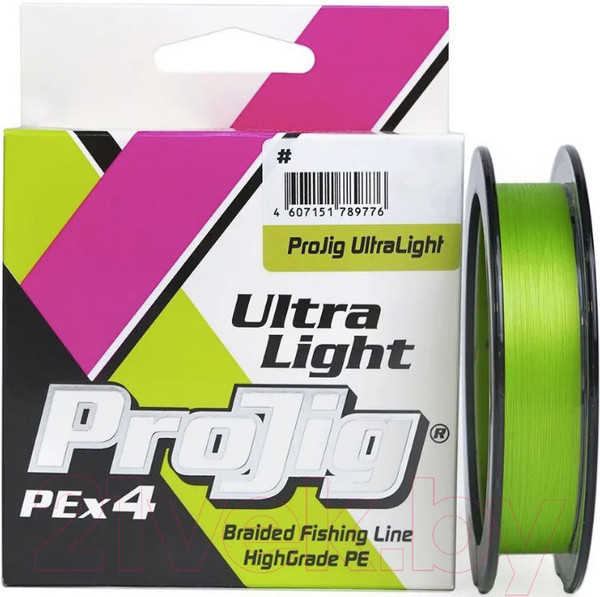 Изображение товара Леска плетеная Петроканат ProJig UltraLight 0.06мм 2.6кг (150м, светло-зеленый)
