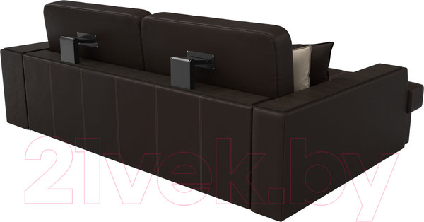 Изображение товара Диван угловой Лига Диванов Брюссель левый / 29396L (экокожа коричневый)