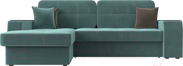 Изображение товара Диван угловой Лига Диванов Брюссель левый / 110648L (велюр бирюзовый)