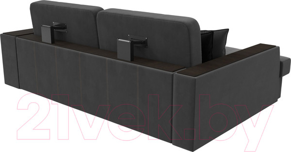 Изображение товара Диван угловой Лига Диванов Брюссель левый / 110652L (велюр серый)