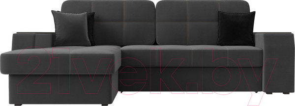 Изображение товара Диван угловой Лига Диванов Брюссель левый / 110652L (велюр серый)