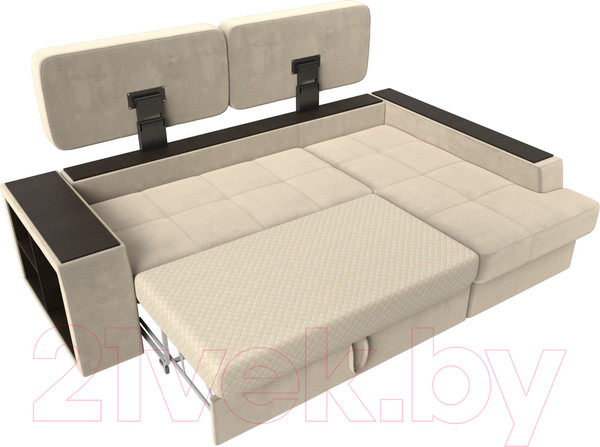 Изображение товара Диван угловой Лига Диванов Брюссель правый / 29386 (микровельвет бежевый)