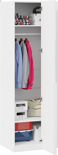 Изображение товара Шкаф ТриЯ Порто СМ-393.07.232 с 1 зеркальной дверью (белый жемчуг/белый софт)