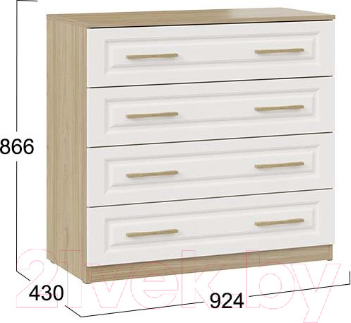 Изображение товара Комод ТриЯ Сэнди (вяз благородный/белый)