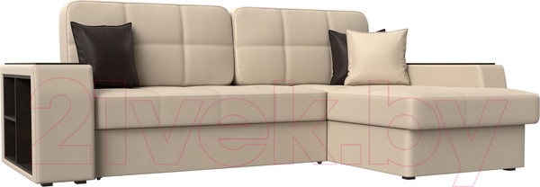 Изображение товара Диван угловой Лига Диванов Брюссель правый / 29394 (экокожа бежевый)