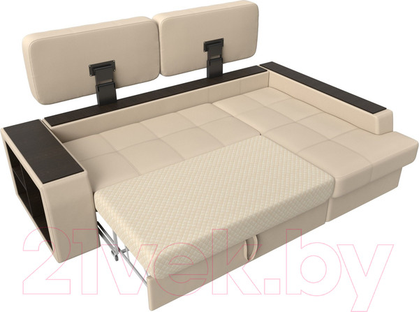 Изображение товара Диван угловой Лига Диванов Брюссель правый / 29394 (экокожа бежевый)