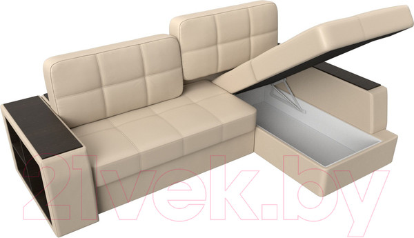 Изображение товара Диван угловой Лига Диванов Брюссель правый / 29394 (экокожа бежевый)