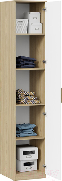 Изображение товара Шкаф-пенал ТриЯ Сэнди для белья (вяз благородный/белый)