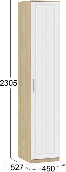 Изображение товара Шкаф-пенал ТриЯ Сэнди для белья (вяз благородный/белый)