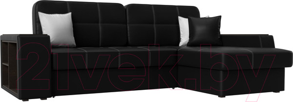 Изображение товара Диван угловой Лига Диванов Брюссель правый / 29397 (экокожа черный)