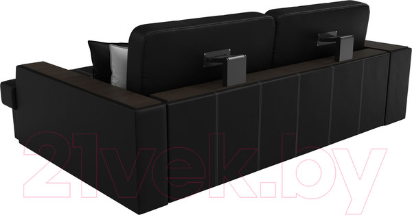 Изображение товара Диван угловой Лига Диванов Брюссель правый / 29397 (экокожа черный)