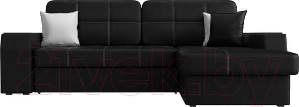 Изображение товара Диван угловой Лига Диванов Брюссель правый / 29397 (экокожа черный)