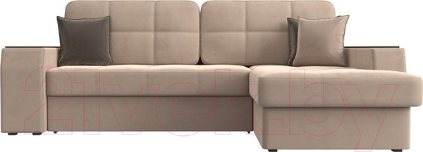 Изображение товара Диван угловой Лига Диванов Брюссель правый / 110647 (велюр бежевый)